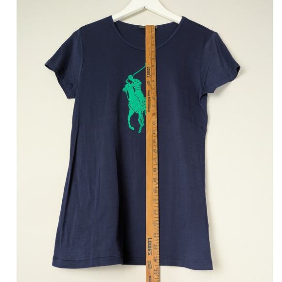 Ralph Lauren Black Label Navy Blue Big Polo Pony Logo T Shirt XL - Picture 6 of 8